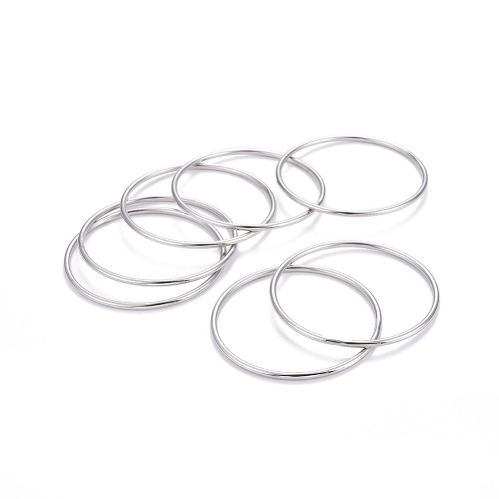 Silver bangles (pair)