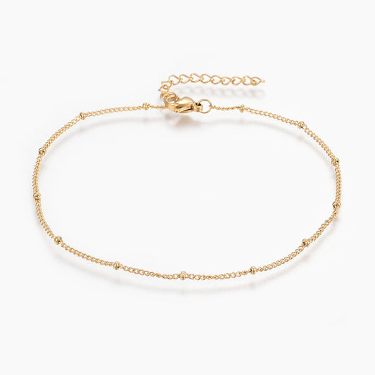 Golden beaded anklet