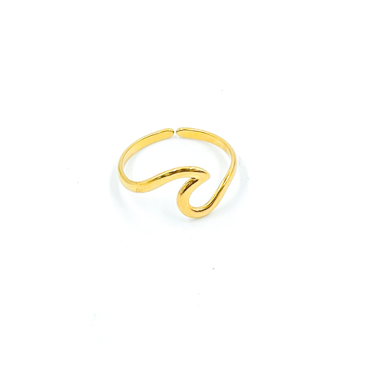 Wave golden ring