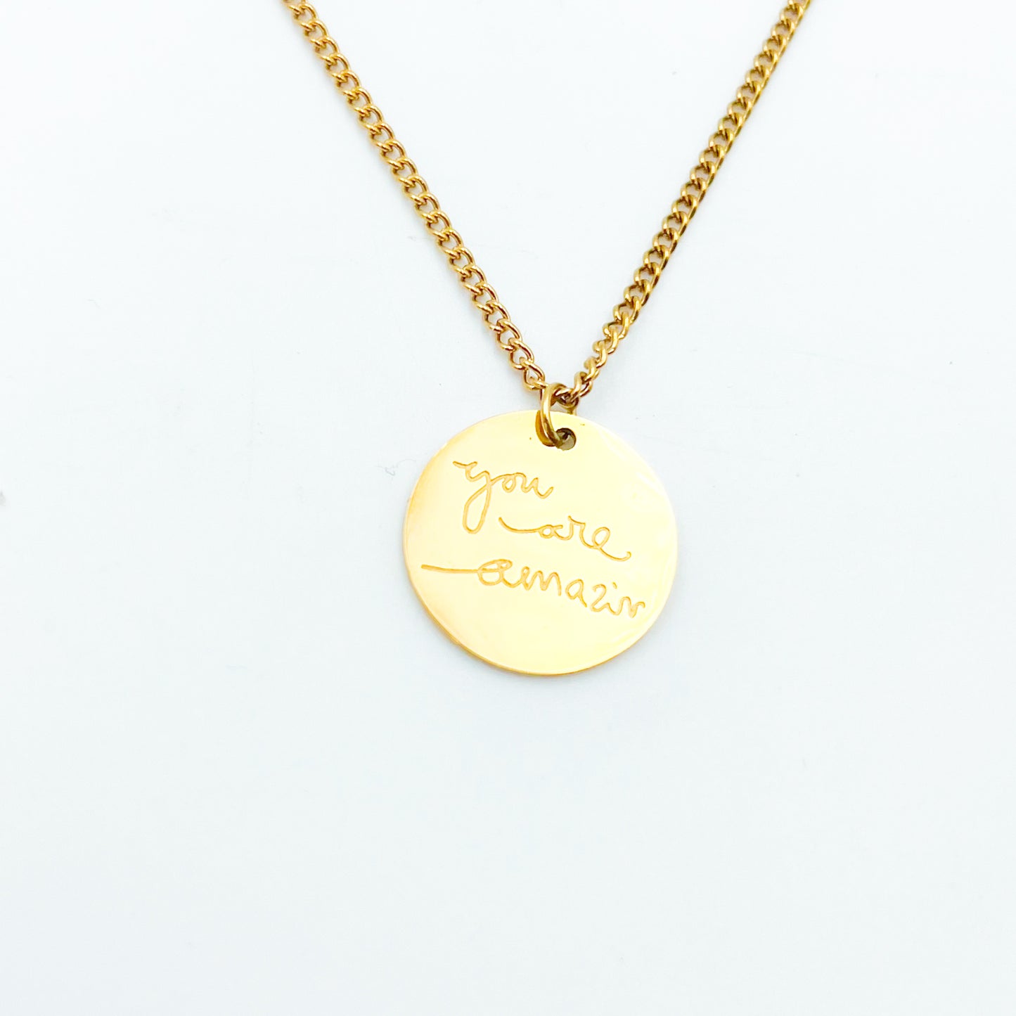 You are amazin’ golden necklace