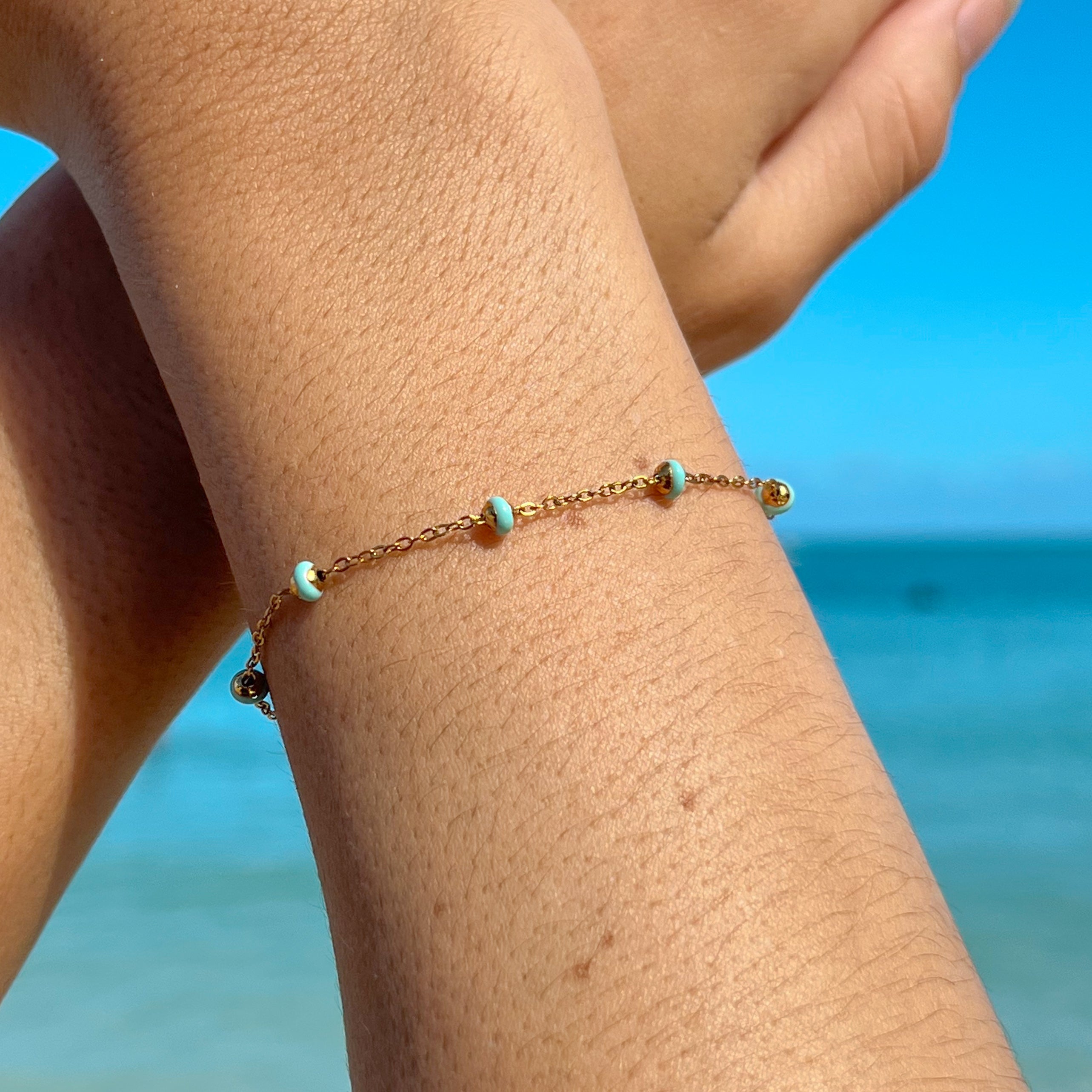 Ocean Blue Golden Bracelet (PRE ORDER)
