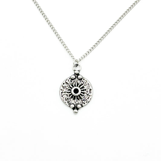 Sun antique silver necklace NowMen