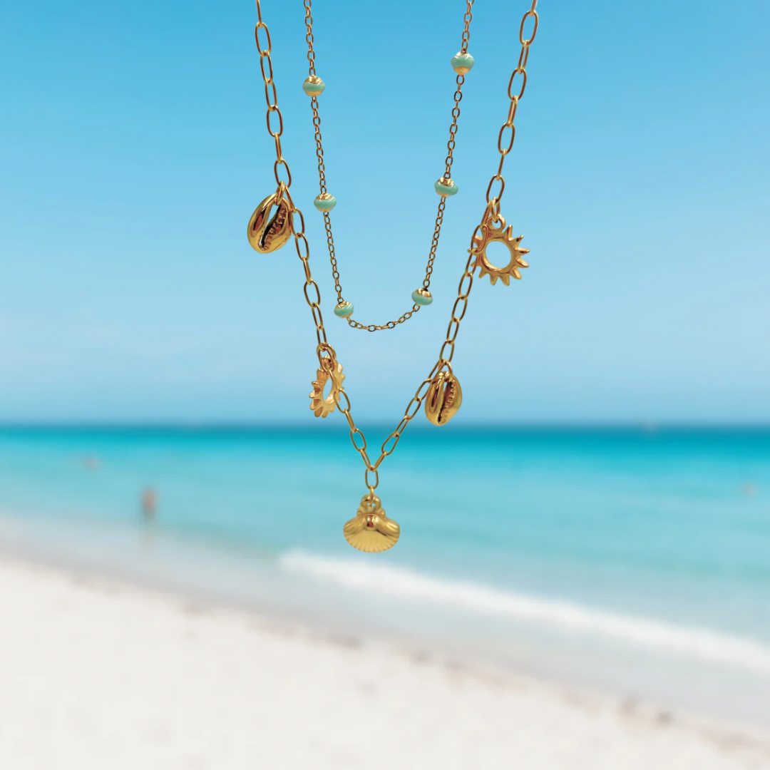 Sea & sun golden necklace ( PRE ORDER )