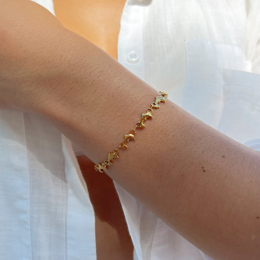 Dolphin golden bracelet