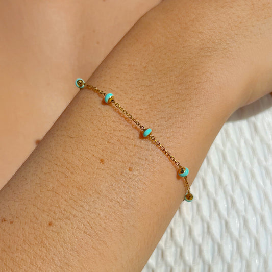 Ocean Blue Golden Bracelet