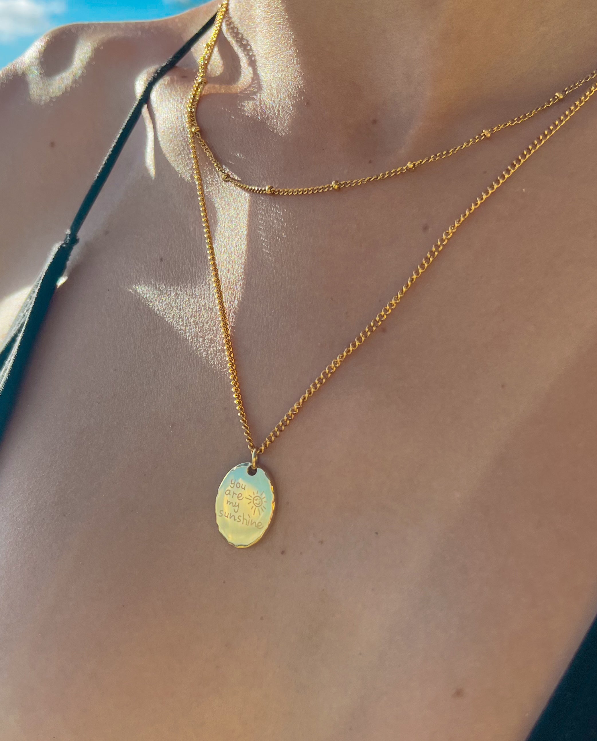 You are my sunshine golden necklace (PRE ORDER)